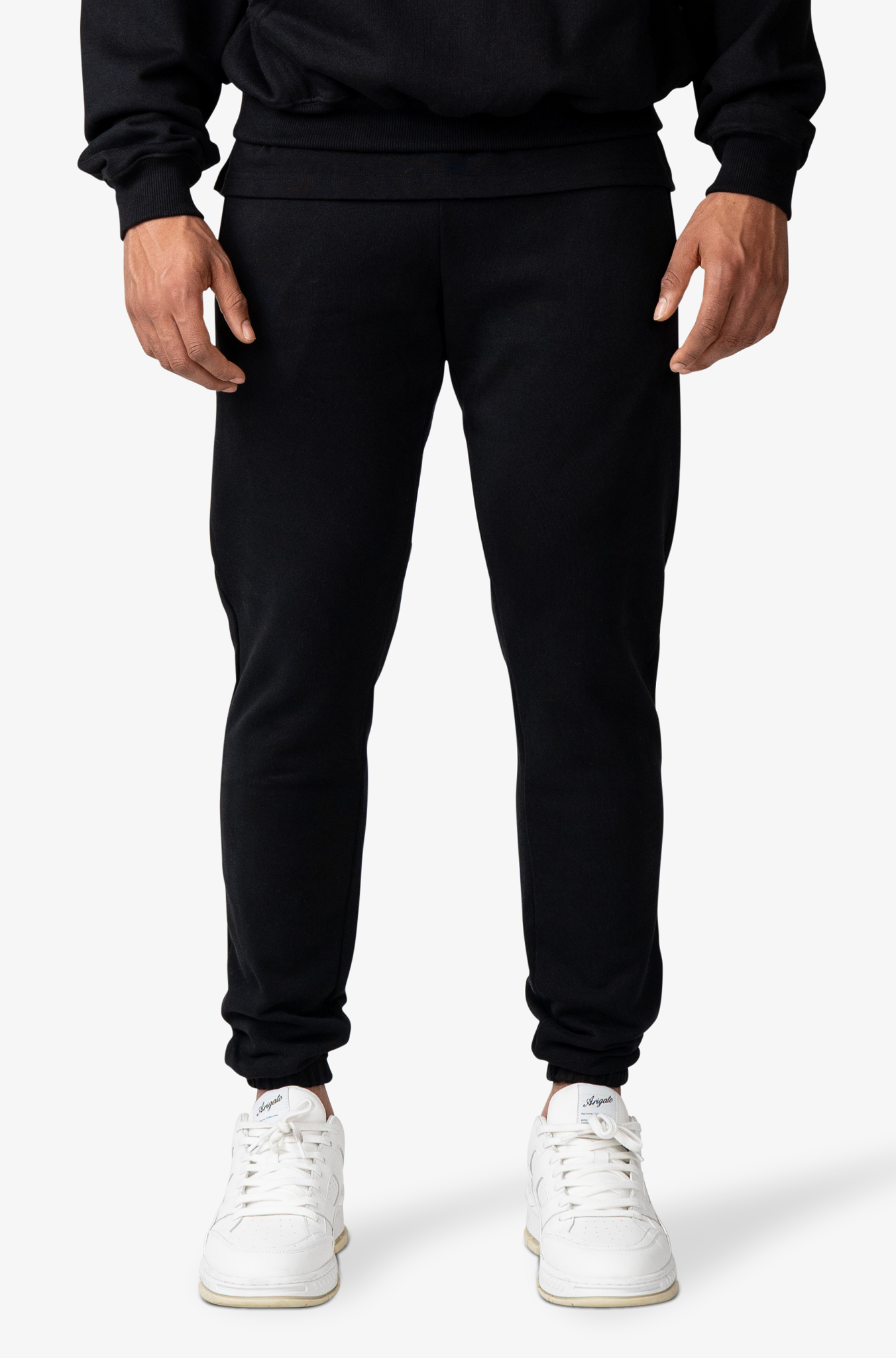 24 7 ESSENTIALS BLACK SWEATPANTS