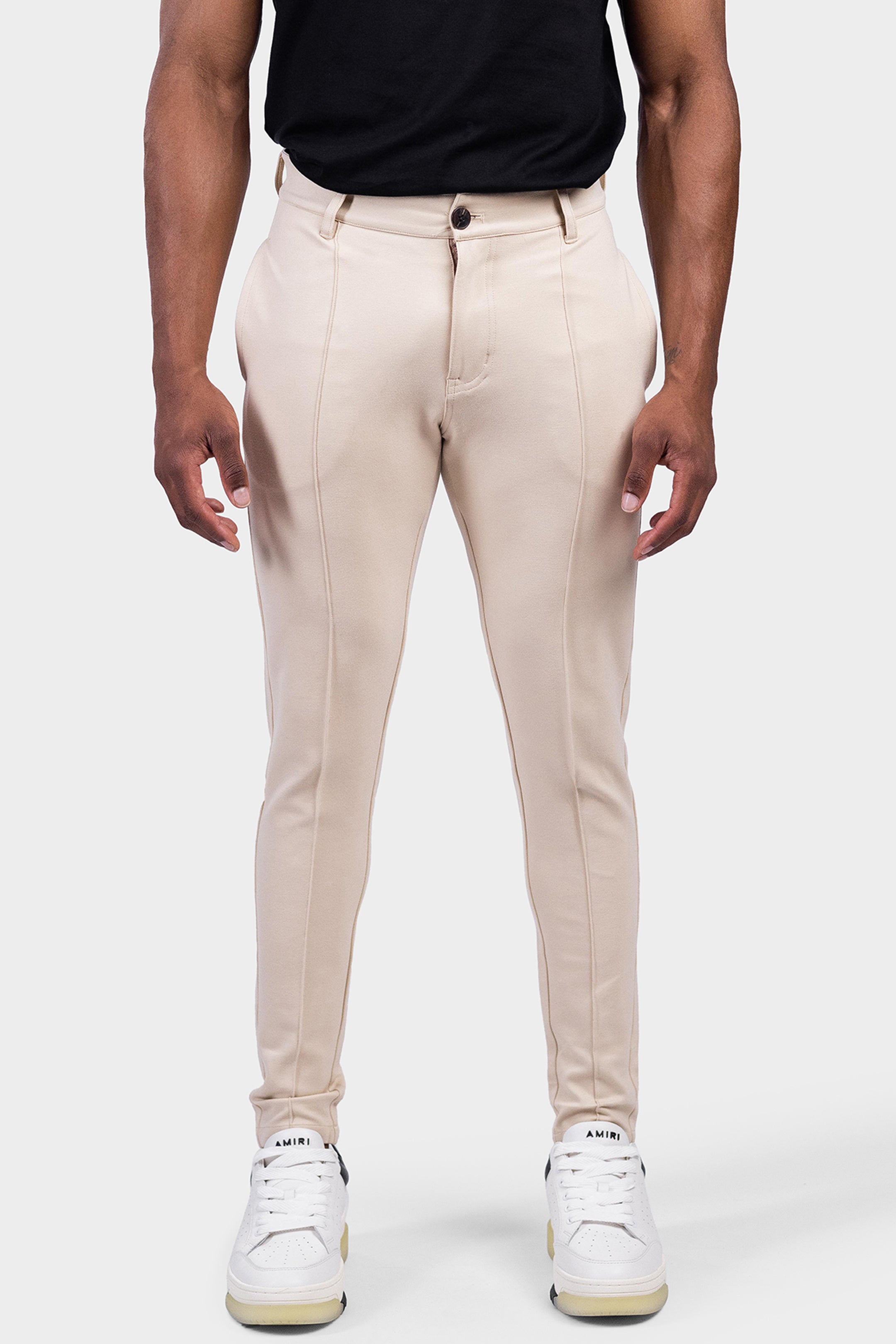Man trousers beige icon amsterdam heren pantalon