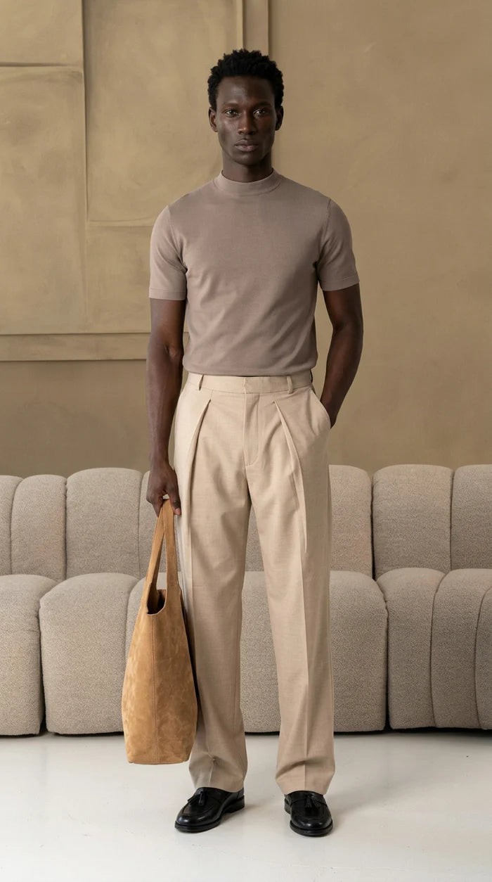 The socrates pants wide beige