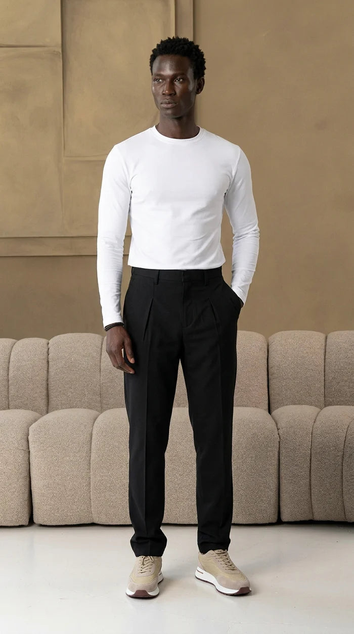 The socrates pants straight black