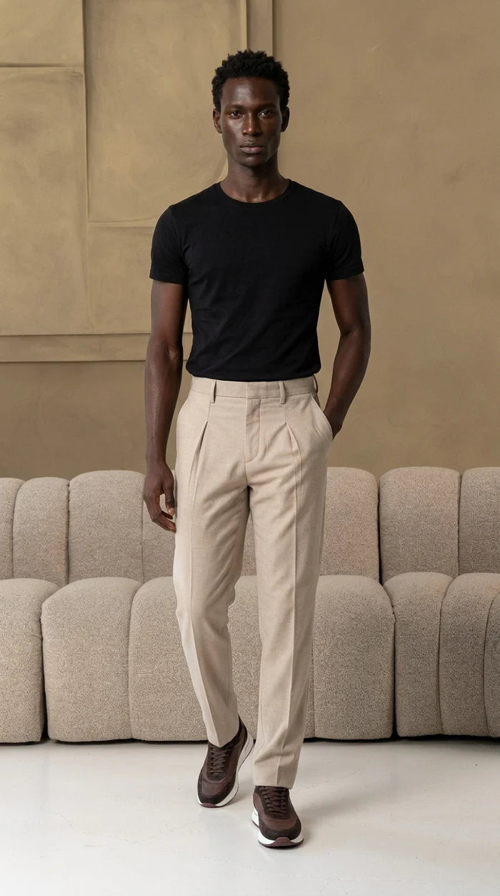 The Socrates Pants straight beige
