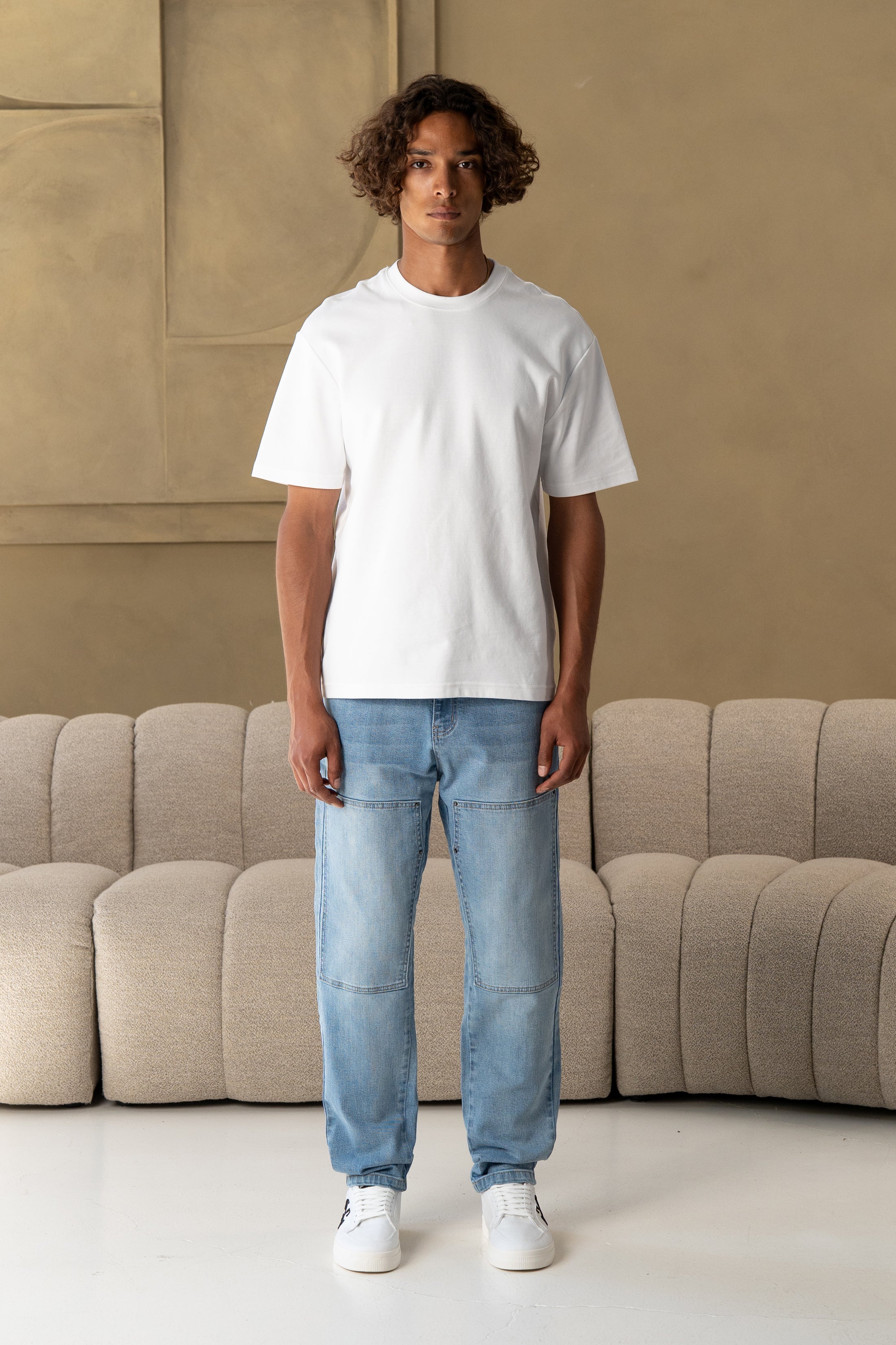 GINO SLIM CROPPED BLAUW