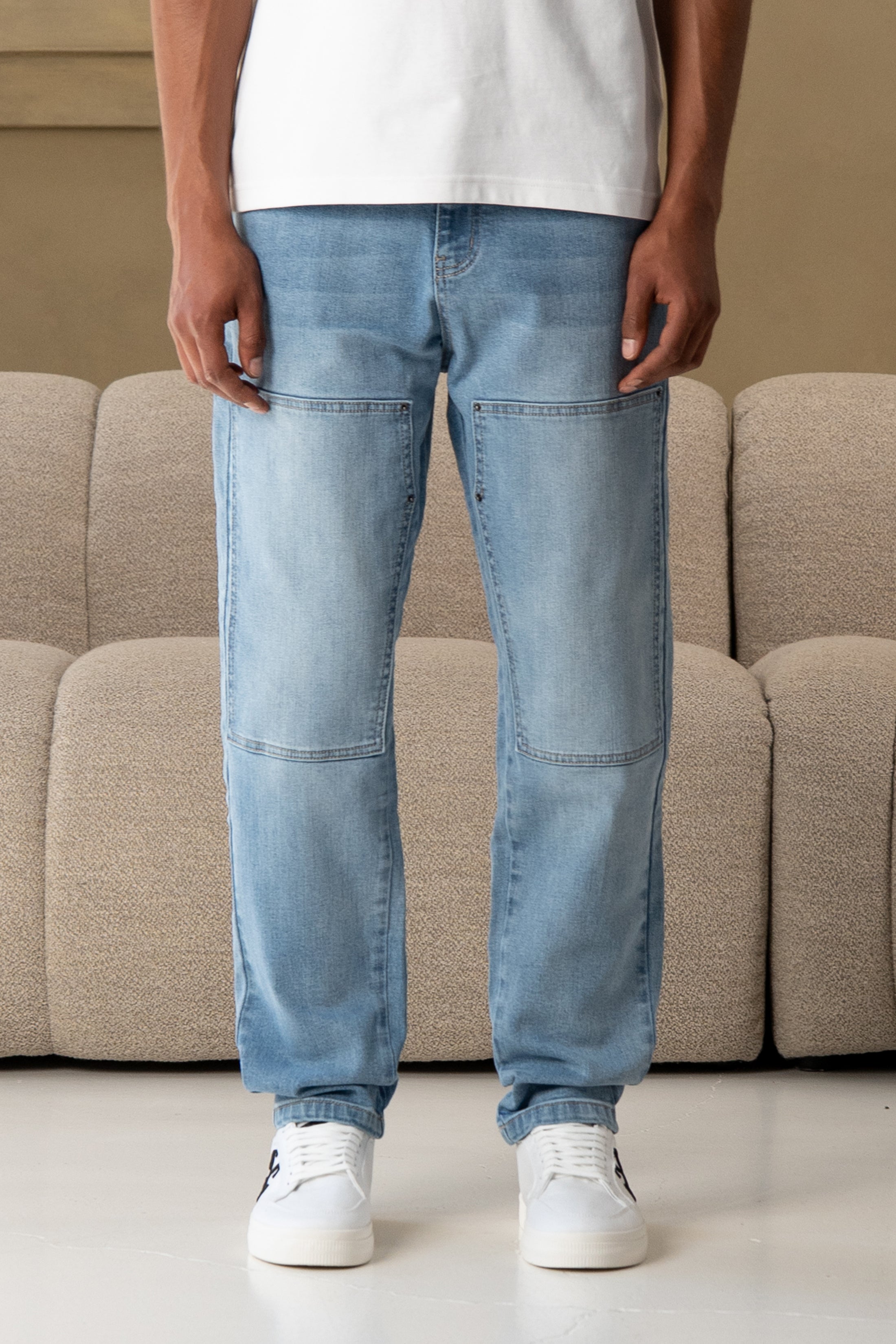 GINO SLIM CROPPED BLAUW