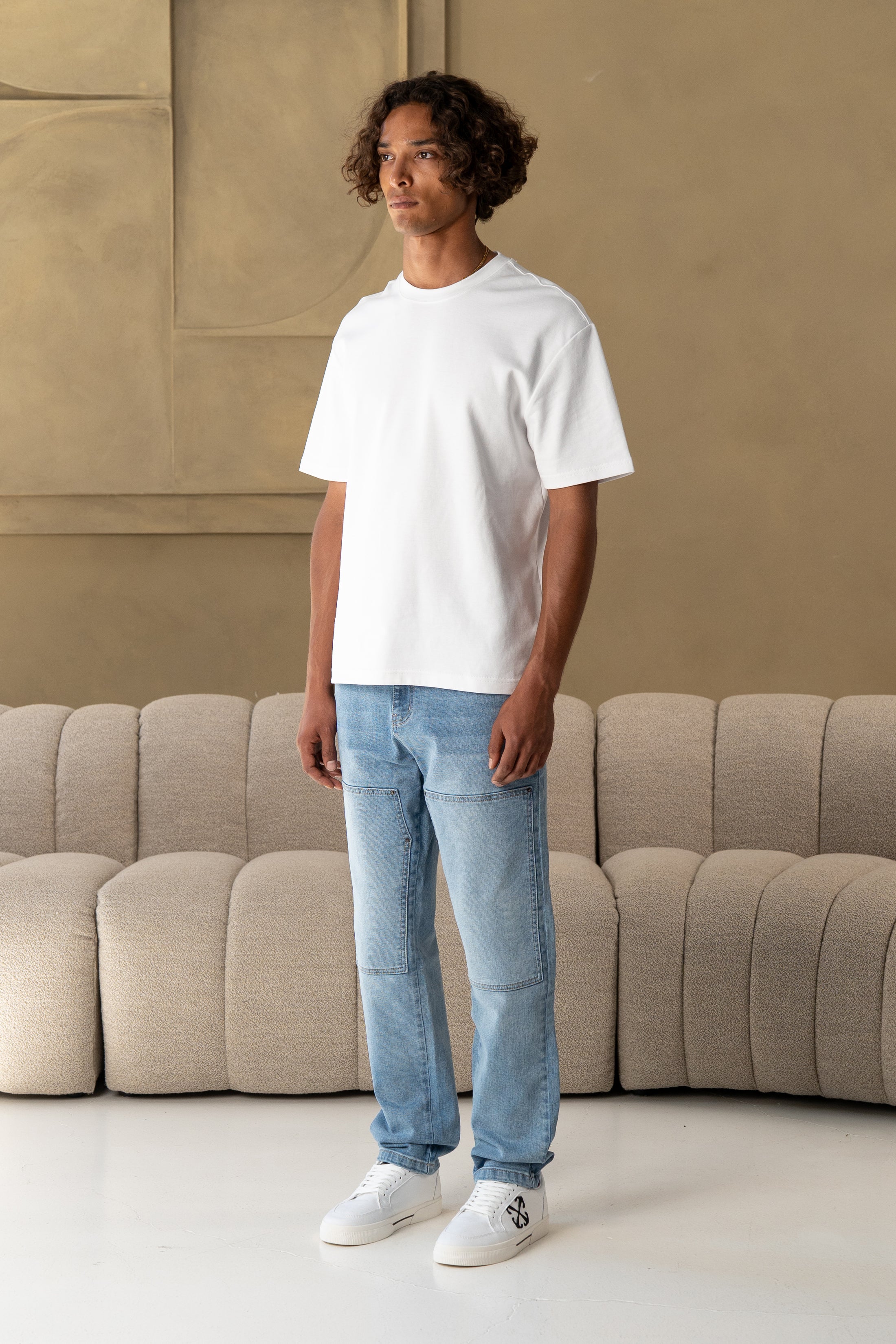 GINO SLIM CROPPED BLAUW