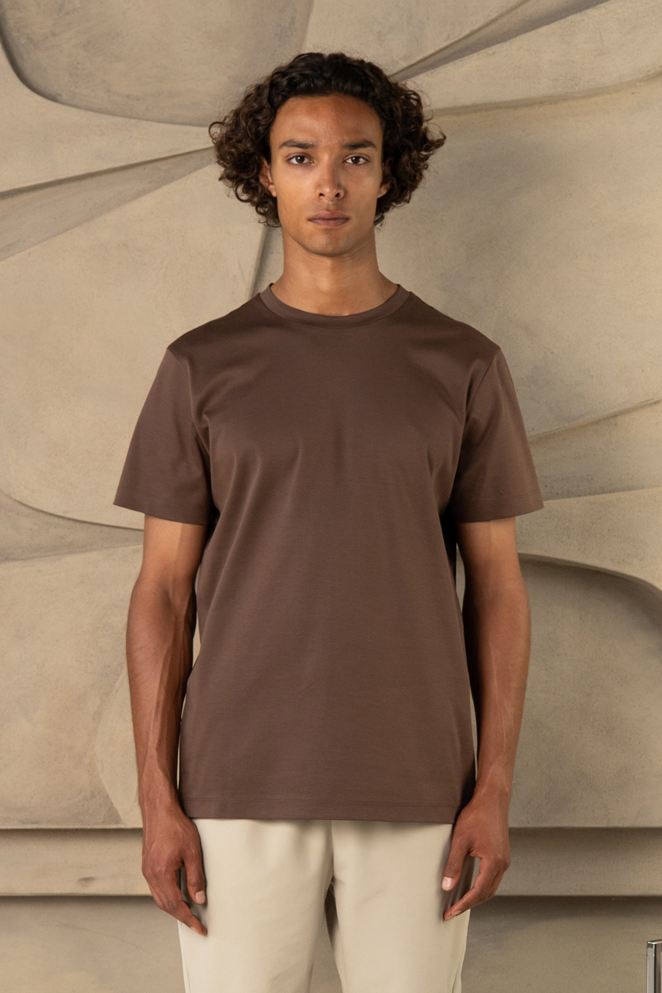 CAPRI LUXE T-SHIRT MOCHA BRUIN