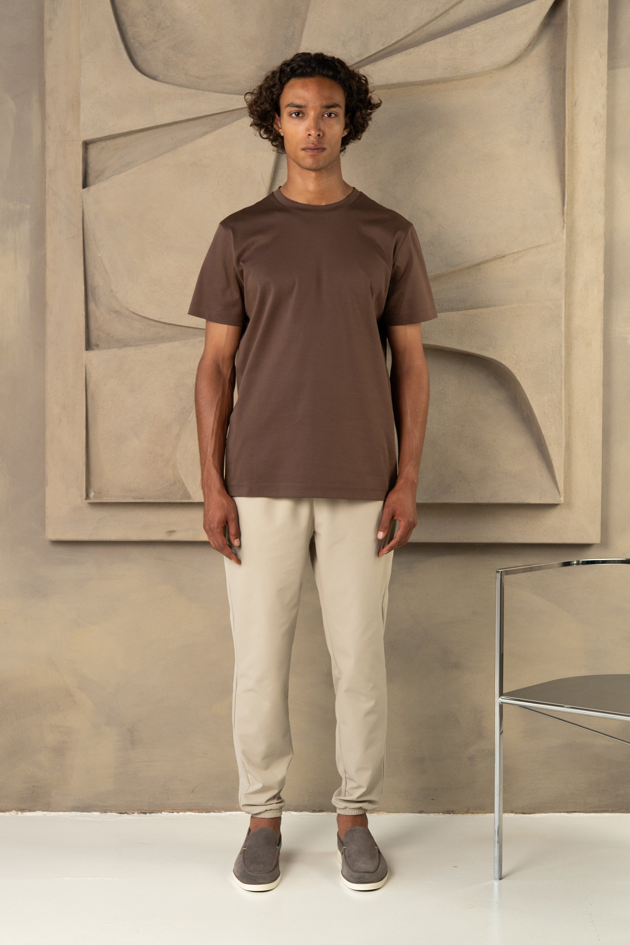 CAPRI LUXE T-SHIRT MOCHA BRUIN
