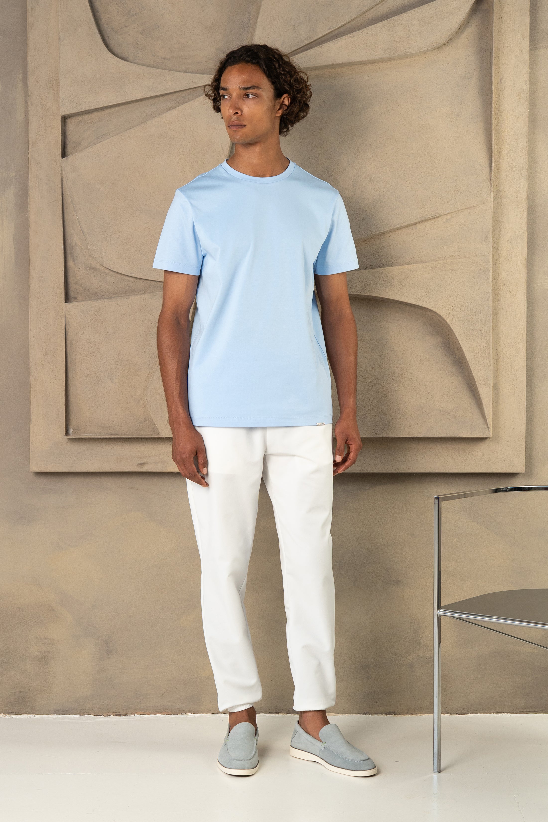 CAPRI LUXE T-SHIRT LICHTBLAUW