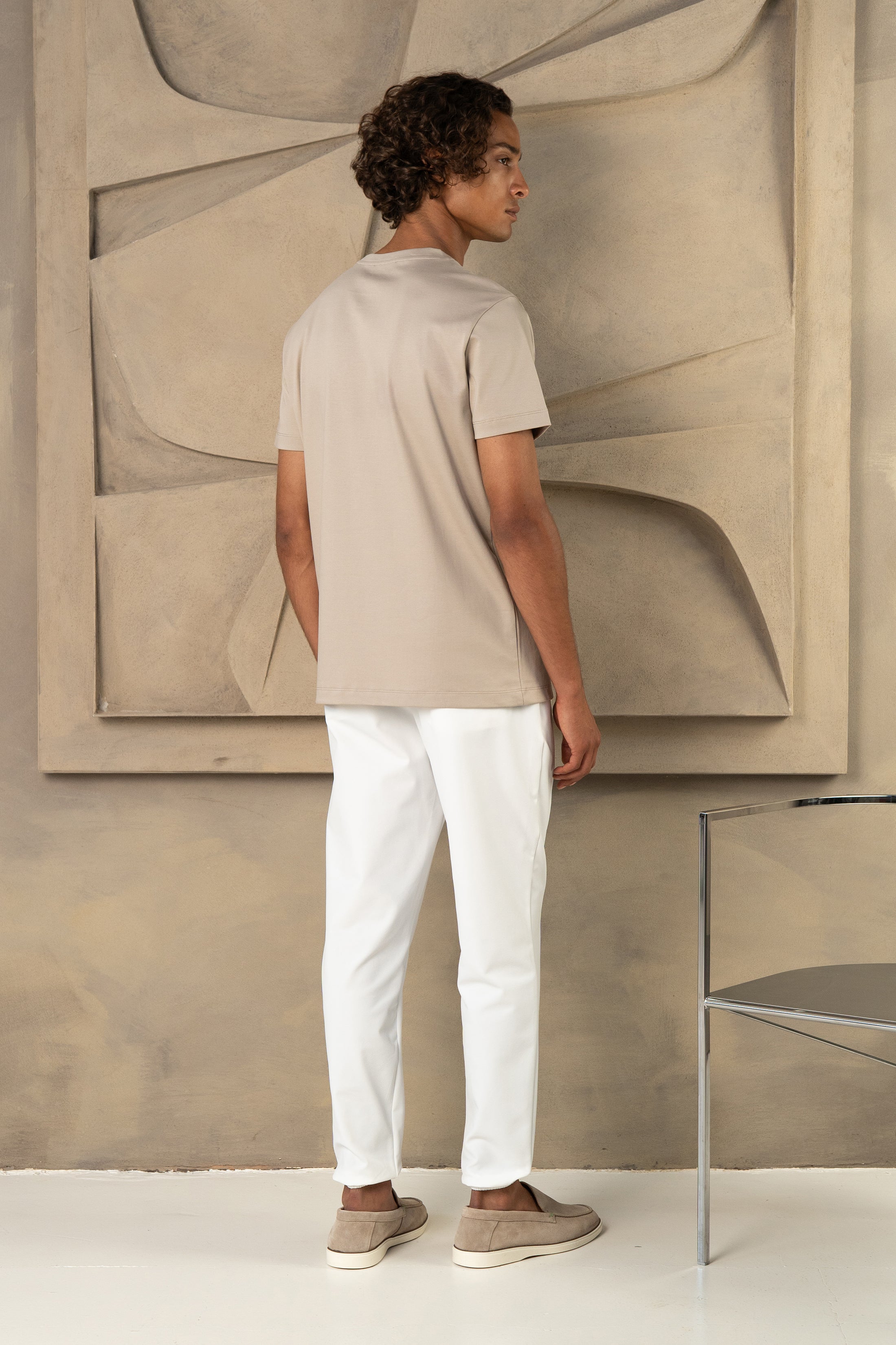 CAPRI LUXE T-SHIRT MIDDEN TAUPE