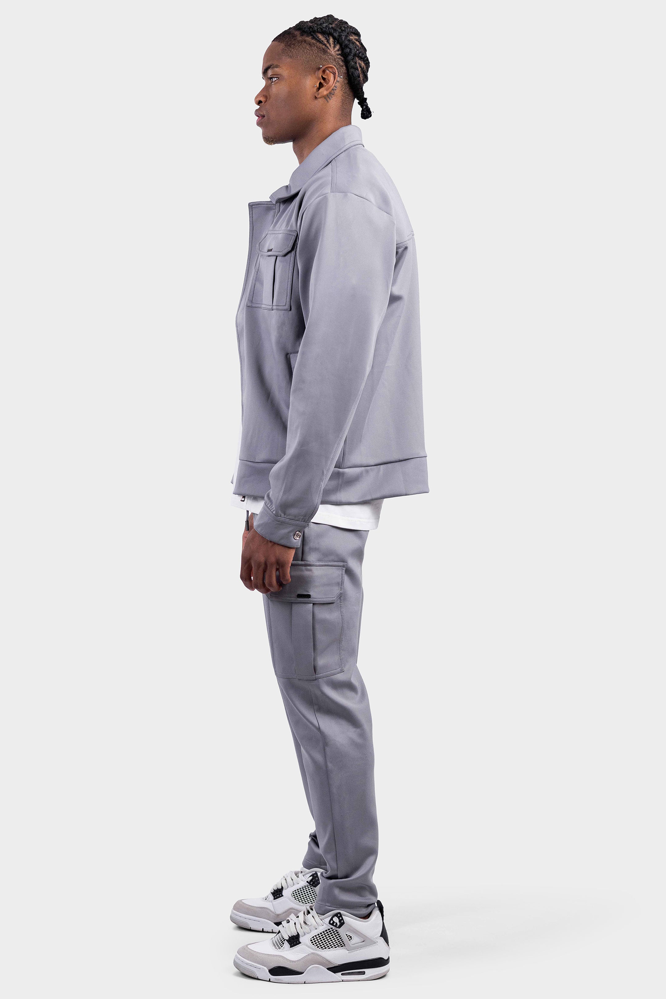 Grey discount cargo tracksuit